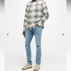 FRAME L’Homme Skinny Jeans Distressed Saylor 29